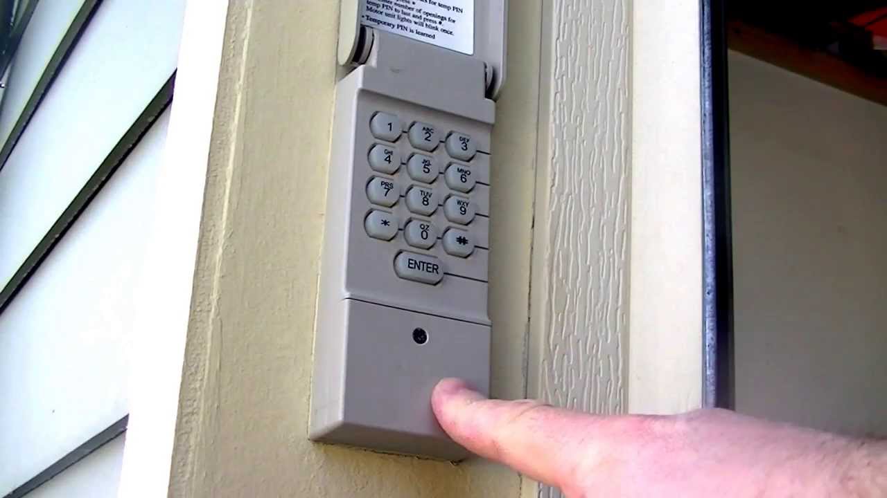 Modern Garage door keypad security risk  overhead garage door